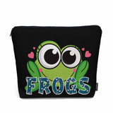 Kalygon Frog Makeup Bag For Women, Adorable Cosmetic Bag Makeup Bags, Nature Animal Green Frog Zipper Bag Travel Bags Toiletry O