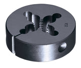 Greenfield Threading 402077 Round Adjustable Die, 1 OD, 1/2 13 UNC, Carbon Steel, Uncoated (Bright) Coating, Right Cut