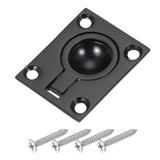 PATIKIL 1-7/8x1-1/2 Flush Pull Ring Handles, 316 Stainless Steel Square Recessed Door Pull Hidden Boat Hatch Latch with Screws f