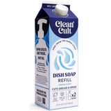 Cleancult Dish Soap Liquid Refills (32oz, 1 Pack) - Dish Soap that Cuts Grease & Grime - Free of Harsh Chemicals - Paper Based E