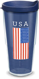 Tervis Americana USA Flag Made in USA Double Walled Insulated Tumbler Travel Cup Keeps Drinks Cold & Hot, 24oz, Classic