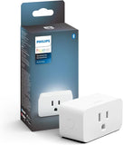 Philips Hue Smart Plug, White 1 Pack Turns Any Light Into a Smart Light Control with Hue App Compatible with Alexa, Goog