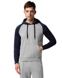 Fyltr Men'S Casual Colourblock Raglan Hoodie With Drawstrings - Utility Pockets | Ribbed Hem & Cuff,Grey-Tastic,Grey-Tastic,M