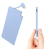 Auskang Portable Charger for iPhone with Built in Lightning Cable- 5000mAh Slim Power Bank Compatible with iPhone 14/13/12/11/X/