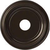 16OD x 3 1/2ID x 1 3/8P Traditional Thermoformed PVC Ceiling Medallion (Fits Canopies up to 9 1/2), Universal Metallic Rustic Mi