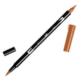 Tombow 56612 Dual Brush Pen Art Marker, 947 - Burnt Sienna, 1-Pack. Blendable, Brush and Fine Tip Marker