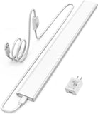 ASOKO Plug-in Under Cabinet Lighting, 16Inch LED Workbench Lights with Super Brighten 700Lumen and Dimmable 6000K Cool White, Me