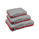 Ujeavette 3Pcs Compression Packing Cubes Set Expandable For Travel Gray