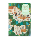 Midori Notebook Yuru Log Forest Animal Pattern B6 15352006