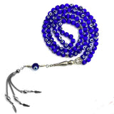 ALBATROSART Handmade Special Evil Eye Beaded Collection Worry Beads - Prayer Beads Tesbih-Tasbih-Tasbeeh-Misbaha-Masbaha-Subha-R