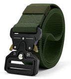 Jettream Unisex Synthetic Belt Wide Nylon Military Style Tactical Canvas MenS And WomenS Waist Belt With Metal Buckle (Pack Of