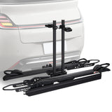 CRAVOT CyberRack E2 Ebike Rack, 200 lbs Capacity Foldable Bike Racks for Tow Hitch Heavy Electric Bike Carrier for 2 E-Bike, Up