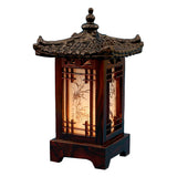 Traditional Korean Wood Lamp | Handmade Asian Oriental Table Lantern | Bedside Bedroom Accent Light | Unique Gift Idea | Pagoda