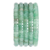 Natural Green Aventurine Stone Spacer Beads 6x3mm 38cm/str Flat Round Loose Semi Gemstone Caps for Making Bracelets Necklace