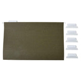 Staples 116830 Hanging File Folders 5-Tab Legal Size Standard Green 25/Bx (116830)