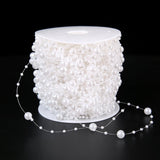 FQTANJU 200 Ft Acrylic Crystal Beads String Roll, 8mm and 3mm Mixed, Party Garland Wedding Centerpieces Bridal Bouquet Crafts De