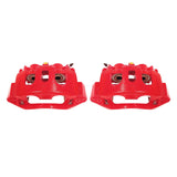 Power Stop Rear S5306 Pair of High-Temp Red Powder Coated Calipers For Silverado 2500 HD, Silverado 3500 HD, Suburban 3500 HD, S