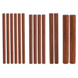 OLYCRFAT 14 Pcs 4 Size Walnut Dowel Rods 6 Inch Length Dowel Rods Wood Sticks Unfinished Round Sticks Wooden Carving Blocks Waxe