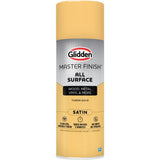 Glidden Master Finish 12 oz. Satin Yukon Gold Interior/Exterior All Surface Spray Paint and Primer
