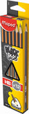 Maped BlackPeps HB - Wooden Pencils (HB, Black, Orange) Pack of 12 (Polish Edition)