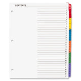 Business Source 21907 Index Dividers w/TOC Page, 131, 81/2Inch x11Inch , 31 Tabs/ST, MI