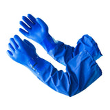 LANON 3 Pairs 26 Elbow Length PVC Chemical Resistant Gloves, Heavy-Duty Long Rubber Gloves, Acid, Alkali & Oil Protection, Large