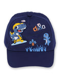 Passion Petals Kids Dinosaur Applique Cotton Summer Cap For Boys & Girls | Lightweight Breathable Sun Hat | Adjustable Fit Baseb