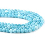 Larimar Beads - 4 mm Round Loose Beads for Jewelry Making - Beautiful Gift - 1 Strand - 15 (Natural Stone, Larimar)