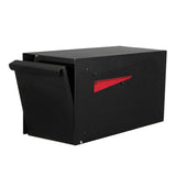 Ilyapa Indestructible Heavy Duty Modern Mailboxes for Outside Post Mount - 21x10x 8 Inch Large Mailbox, Black Heavy Gauge Metal