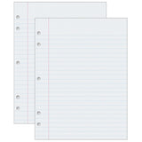 Composition Paper, White, 5-Hole Punched, 500 Sheets Per Pack, 2 Packs