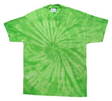 HS1000B TieDye Youth Spider TieDyed Tee Lime Spider Small