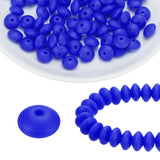 HARFINGTON 100Pcs Silicone Beads 12mm Lentil Rubber Focal Beads Bulk for Pens Keychain Bracelet Necklace DIY Crafts Making, Sapp