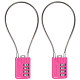 SEPOX Twins Resettable 4-Digit Combination Padlock, 32cm Extra Long Vinyl Steel Cable - Multipurpose Lock for Gym Locker, Suitca