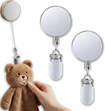Ncry Stainless Steel Retractable Dish Towel Holder Clips, SelfAdhesive Wall Mount Towel Grippers With Heavy Duty Extension Cord