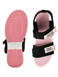 Shoetopia Lightweight Comfortable & Trendy Flatforms Pink Sandals For Women & Girls,Pink,4,B0BVMNNHHT