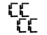 QCAA Steel Blind Shutter Hinge for Wood Frame & Brick, 1-1/16, Power Coated Black, 8 Pack (4 Pair), Made in Taiwan
