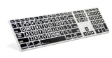 Logickeyboard LargePrint White on Black - Mac Advanced Line Keyboard - LKBU-LPRNTWB-AM89-US