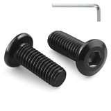 BNUOK M8-1.25 x 20mm Flat Head Hex Socket Cap Screws Bolts 30Pcs, M8 Bolt 304 Stainless Steel Black Zinc Plated, Full Thread, wi