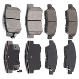 AUTOMUTO 8PCS Front & Rear Disc Brake Pads Set D537 D621 2009-2011 For Honda Civic