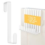 Updated 6 Over The Door Hooks (10 PCS) Fit Almost All Doors up to 1-3/4, Widen Metal Door Hanger for Hanging Towels, Clothes, Ba