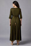 Aurelia Women'S Viscose Solid Loose Kurta (22Fea13188-703039_Green_3Xl)