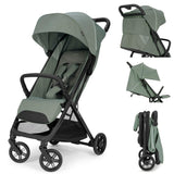 Inglesina Quid Stroller, Planet Green - Compact Reclining Travel Stroller for Baby & Toddler 0-55 lbs, One Hand fold, Car seat C