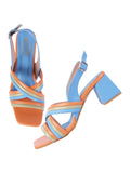 Shoetopia Multicolored Strappy Blue Block Heels For Women & Girls-Eu40,Blue,7,B0D14DM58N