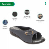 Ortho Joy Fancy Doctor Slippers | Soft Slipper For Women | Comfortable Footwear For Women Stylish,Grey,4,B09VLGK9NS