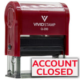 ACCOUNT CLOSED Self Inking Rubber Stamp (Red Ink) Medium