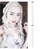 Clip In Colorful Long Hair Extension Hair Highlights Hair Streaks (White - Straight - 2 PCS)