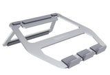 Amazon Basics Aluminum Portable Foldable Height Adjustable Support Stand for Laptops up to 13, Silver
