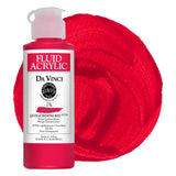 DA VINCI PAINTS Professional Artist Fluid Acrylic Paint, Quinacridone Red, 4oz