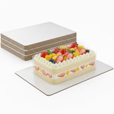 QMNWJMR 20PCS Rectangle Cake Boards,13.75 x 9.75 Inch White Greaseproof Cardboard, Disposable Cake Board Trays for Sheet Cakes,