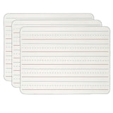 Dry Erase Board, Two Sided Magnetic, Plain/Lined, Pack of 3